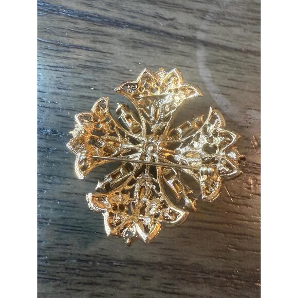 Vintage Topaz & Emerald Rhinestone Costume Jewelry Set - Picture 9 of 9